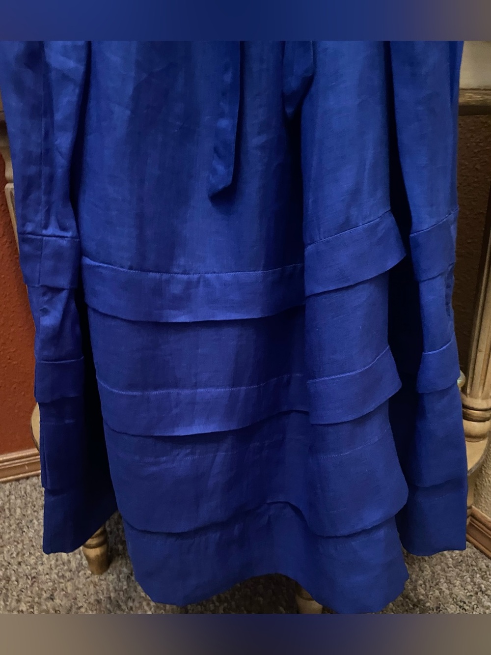 Banana Republic - NEW - Ramie Long Sleeve Tie Waist Midi Dress - Picture 7 of 13